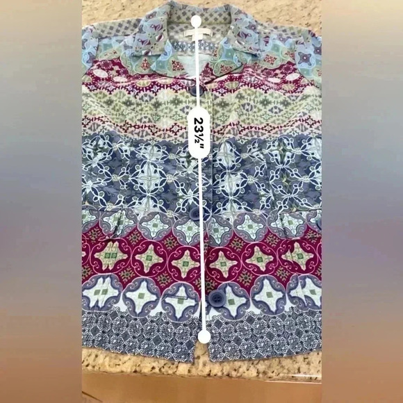 Boho Vintage Christopher Banks Jean Jacket Size Petite Large - Picture 8 of 9